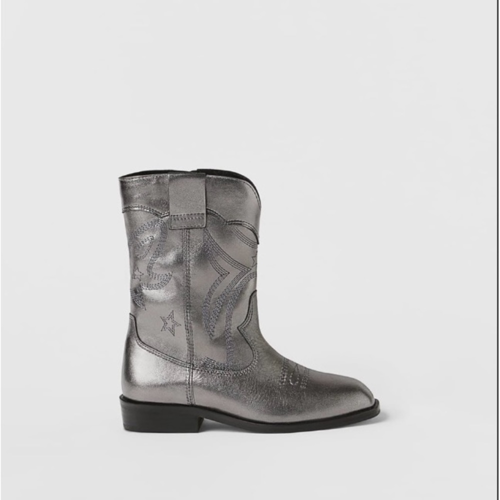 Silver Cowboy Boots